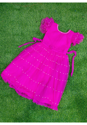 All Over Beads Worked Kids Dress (KR1701)